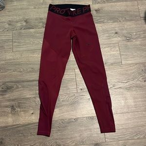 Red nike pro leggings